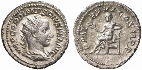 gordian iii roman coin antoninianus